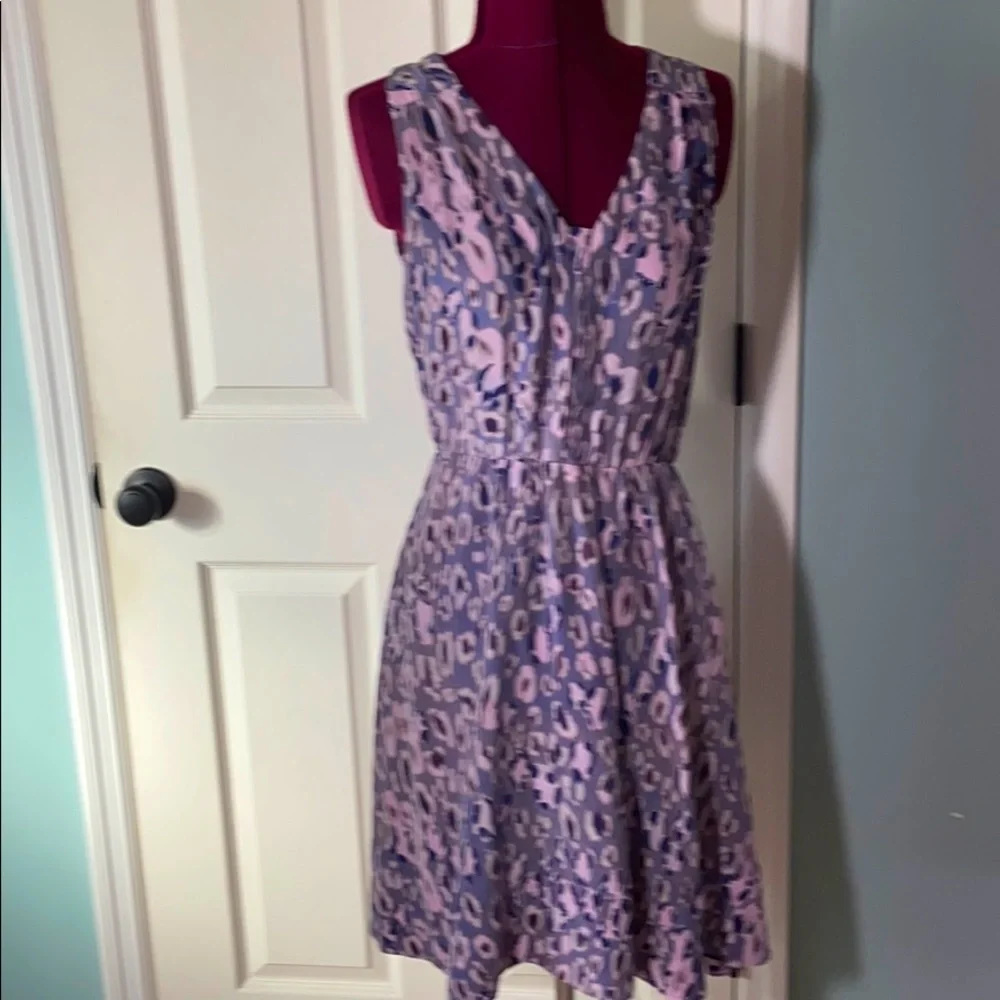 Rebecca Taylor purple leopard silk dress - Picture 3 of 8